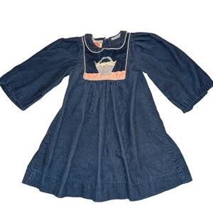 Sweet Potatoes Berkeley California vintage blue corduroy‎ dress size 4T